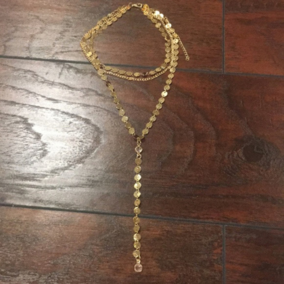 Boho choker necklace chain Sequins jewelry - Picture 2 of 5